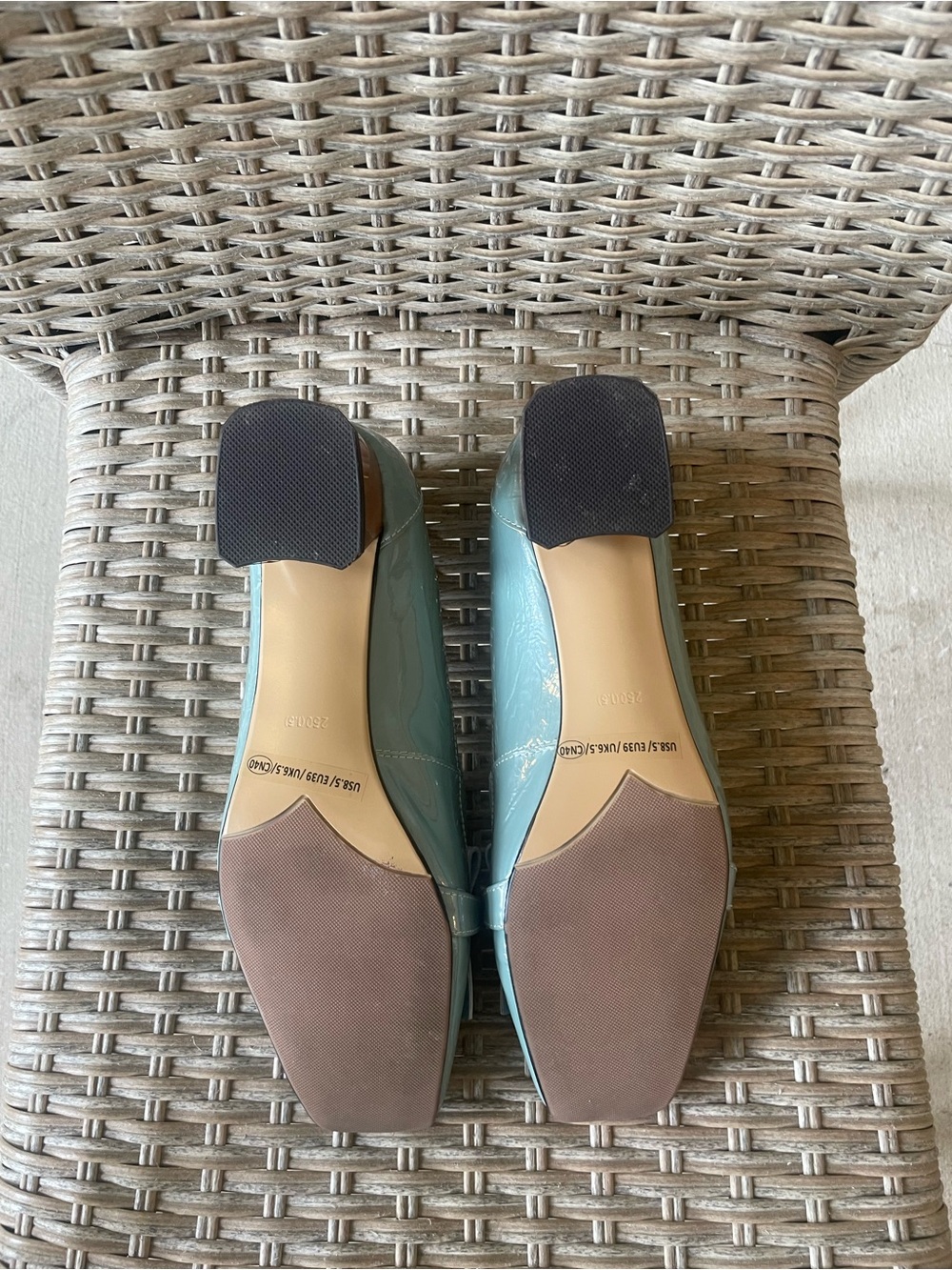 Loafers Teal Patent Chain | Equestrian Chic Preppy Cottage Academia Quiet Luxury - Picture 7 of 16